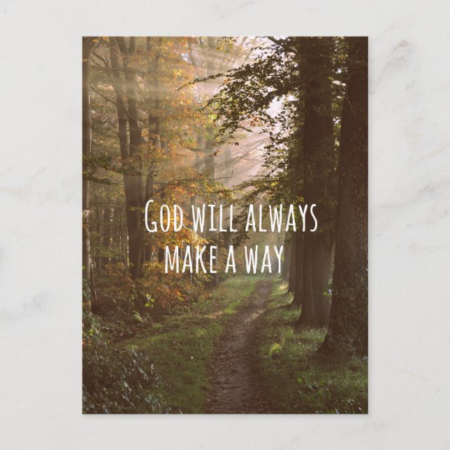 Inspirational God Quote Postcard (Front)