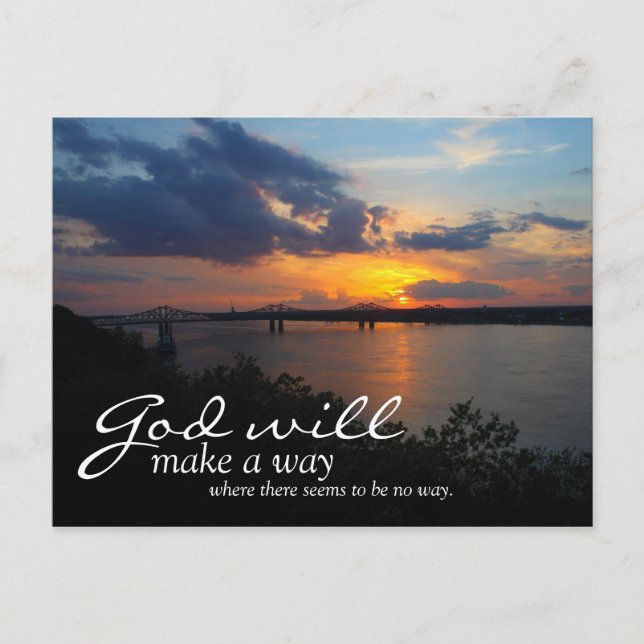 Inspirational: God Will Make A Way... Postcard (Front)