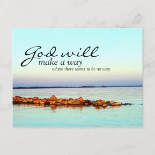 Inspirational: God Will Make A Way... Postcard