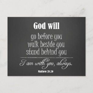 Inspirational God Will Quote with Bible Verse Postcard