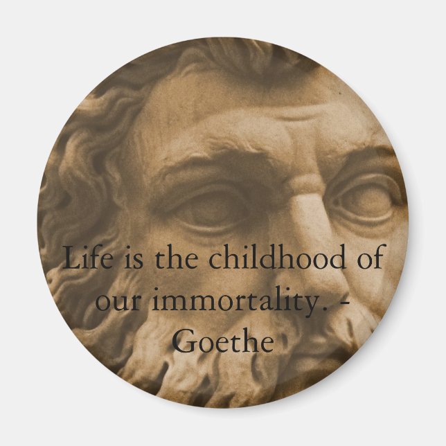 Inspirational Goethe Quote Magnet (Front)
