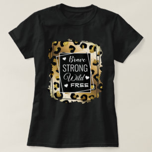 Inspirational Gold & Black Animal Print T-Shirt