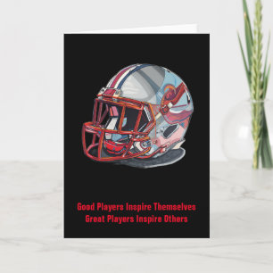 Inspirational Good Players Pop Art Football Helmet Card