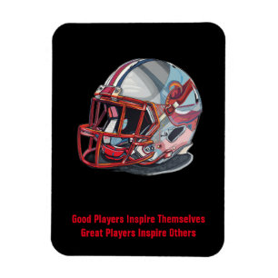 Inspirational Good Players Pop Art Football Helmet Magnet