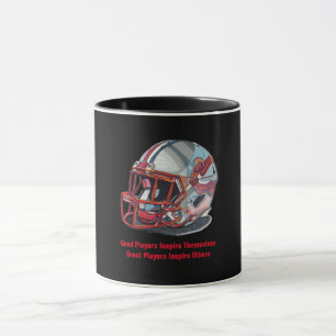 Inspirational Good Players Pop Art Football Helmet Mug