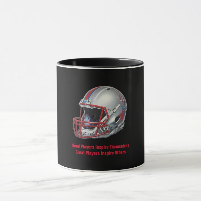 Inspirational Good Players Pop Art Football Helmet Mug (Center)
