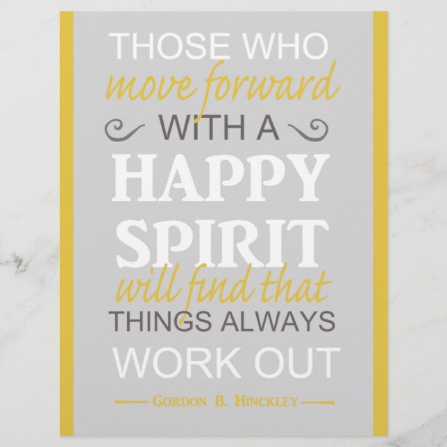 inspirational gordon b hinckley lds quote (Front)
