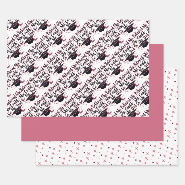 Inspirational Graduation Wrapping Paper Sheet (Set)