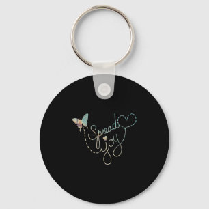 Inspirational Graphic Positivity & Kindness Qu Key Ring