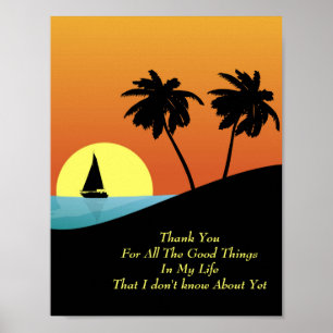 Inspirational Gratitude Quote Wall Art Poster