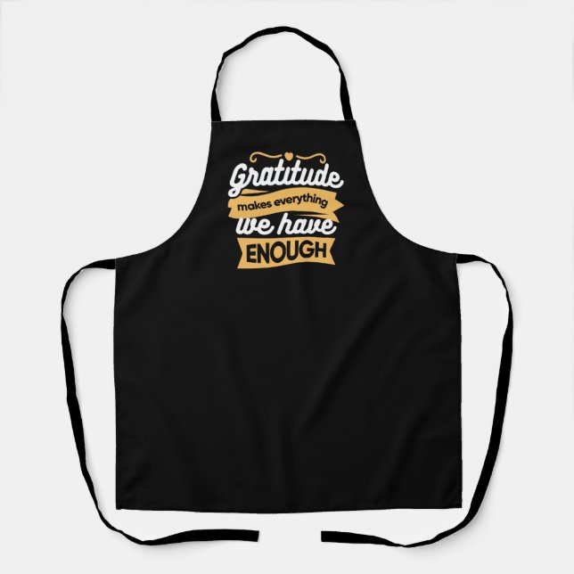 Inspirational Gratitude Typography Quotes Apron (Front)