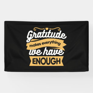 Inspirational Gratitude Typography Quotes Banner