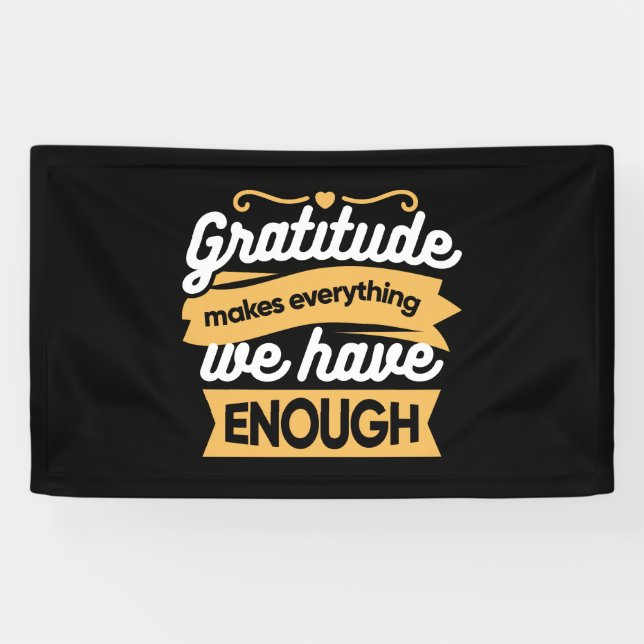 Inspirational Gratitude Typography Quotes Banner (Horizontal)