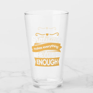 Inspirational Gratitude Typography Quotes Glass