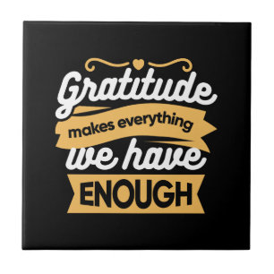 Inspirational Gratitude Typography Quotes Tile