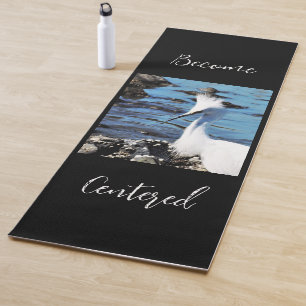 Inspirational Great Egret Become Centred Yoga Mat