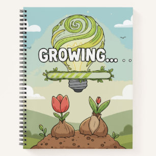 Inspirational Green Idea Motivational Growing Notebook