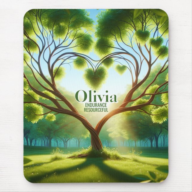 Inspirational Green Mouse Mat (Front)