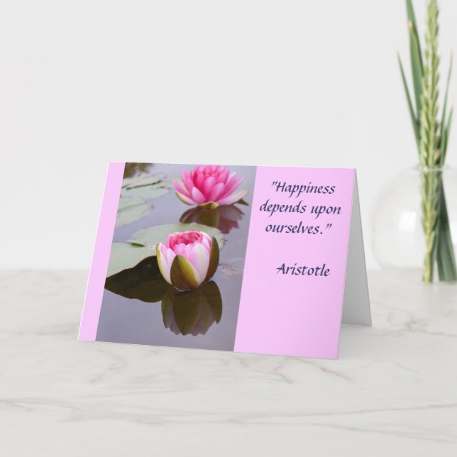 Inspirational Greeting Card with Aristotle Quote (Front)