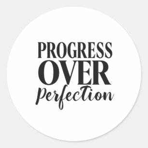 Inspirational Growth Mindset Typography Classic Round Sticker