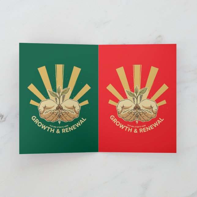 Inspirational Growth & Renewal | Vintage Nurturing Card (Inside)