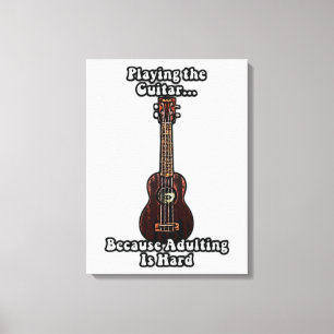 inspirational guitar quote for guitar lovers canvas print