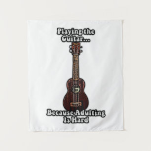 inspirational guitar quote for guitar lovers tapestry