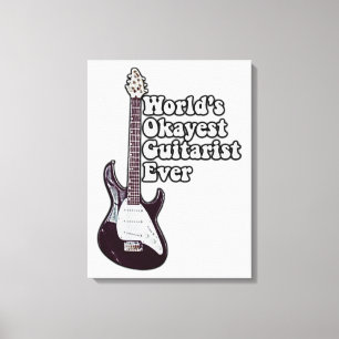 inspirational guitar quote for guitar players canvas print
