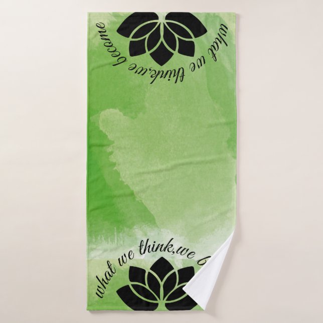 Inspirational Gym Yoga Lotus Bath Towel (Bath Towel)