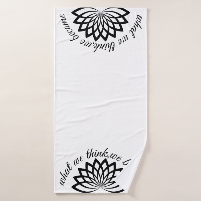 Inspirational Gym Yoga Lotus Bath Towel (Bath Towel)