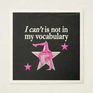 INSPIRATIONAL GYMNASTICS DESIGN NAPKIN