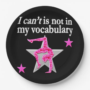 INSPIRATIONAL GYMNASTICS DESIGN PAPER PLATE