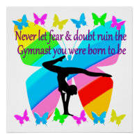 INSPIRATIONAL GYMNASTICS GIRL BUTTERFLY DESIGN
