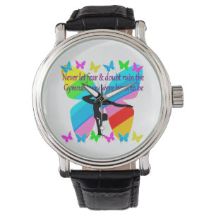 INSPIRATIONAL GYMNASTICS GIRL BUTTERFLY DESIGN WATCH