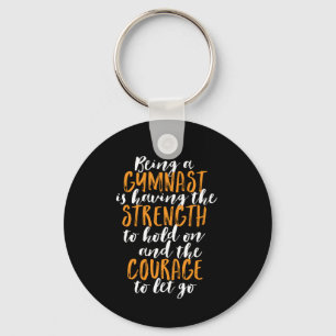 Inspirational Gymnastics Quote Gymnast Daughter Key Ring