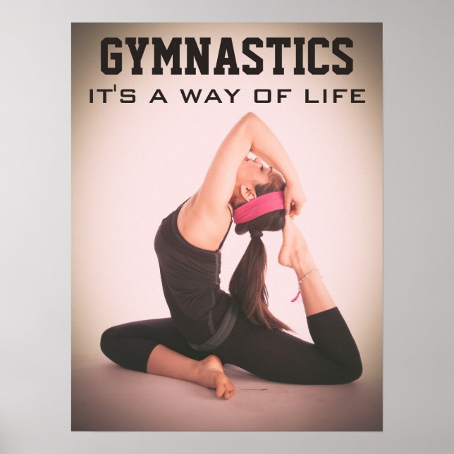 Inspirational Gymnastics Quote Poster (Front)