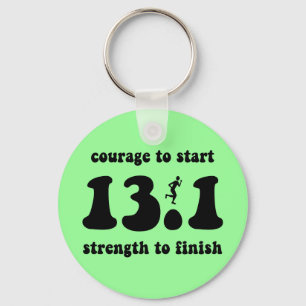 Inspirational half marathon key ring