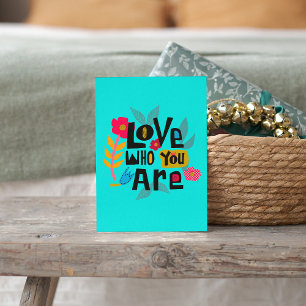 Inspirational Hand Lettered Love Quote Postcard