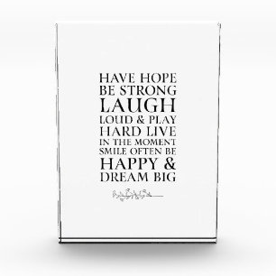 Inspirational Have Hope Black & White Quote Photo Block