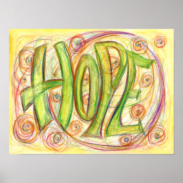 Inspirational Heal Word Art Poster (Front)