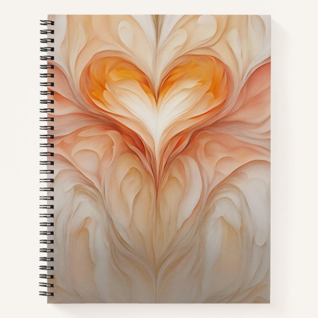 Inspirational Heart Design in Soft Watercolor Notebook (Front)