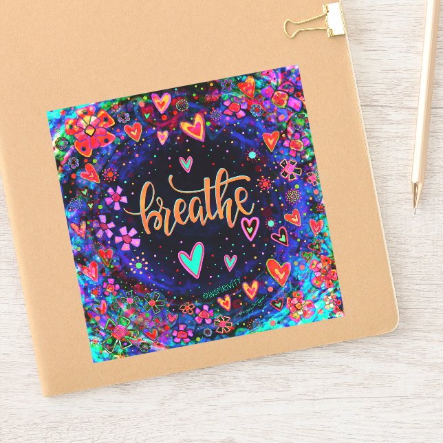 Inspirational Heart Pretty Breathe Inspirivity (Notebook)