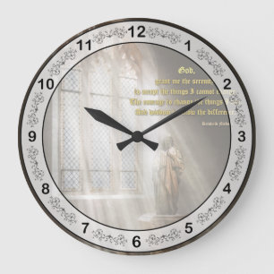 Inspirational - Heavenly Father - Senrenity Prayer Large Clock
