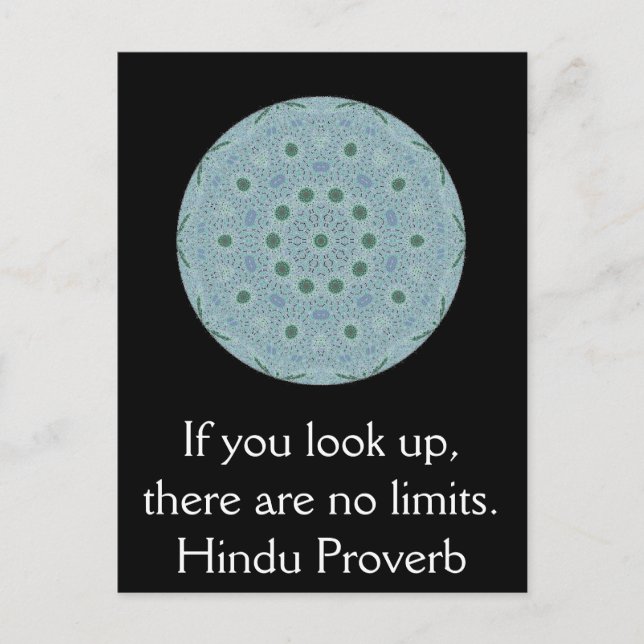 inspirational Hindu Proverb from India Postcard (Front)