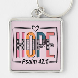 Inspirational Hope Bible Verse Key Ring