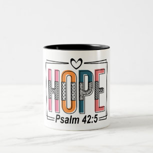 Inspirational Hope Bible Verse Two-Tone Coffee Mug