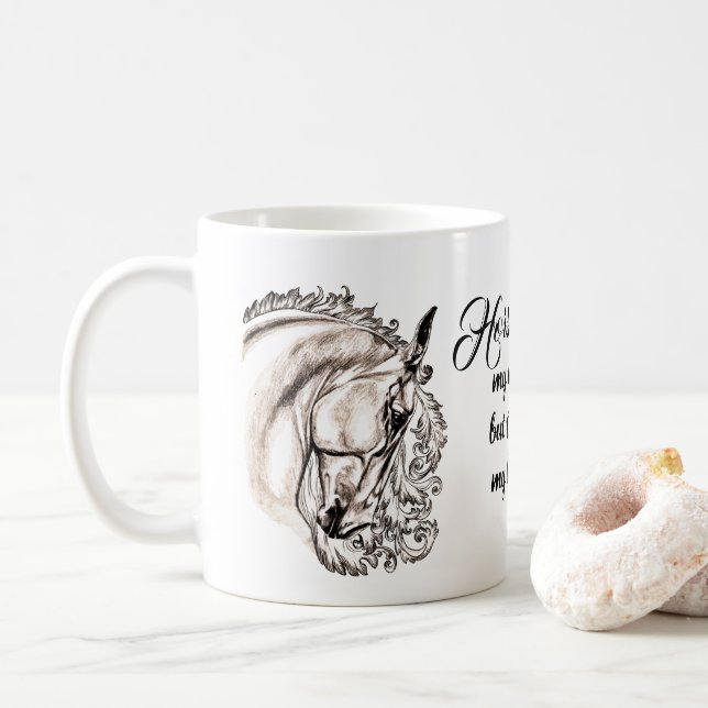 inspirational horse coffee mug (With Donut)