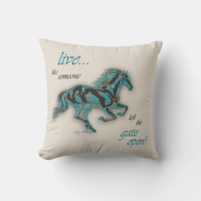 Inspirational Horse Cushion (Front)