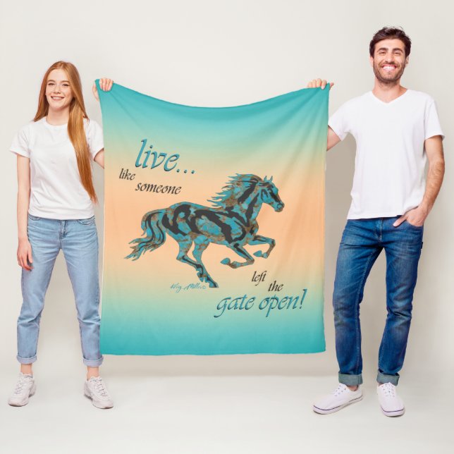 Inspirational Horse Fleece Blanket (In Situ)