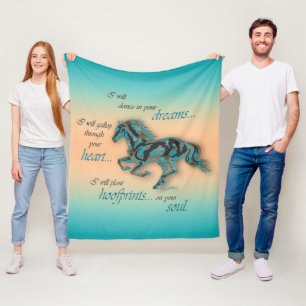 Inspirational Horse Fleece Blanket